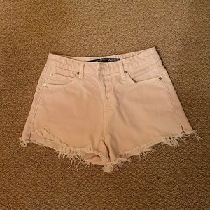 alexander wang bite high rise denim shorts